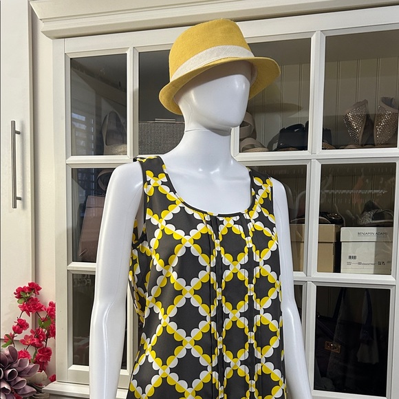 Tory Burch Yellow, grey, and white  Patterned Tank Top - Picture 2 of 16